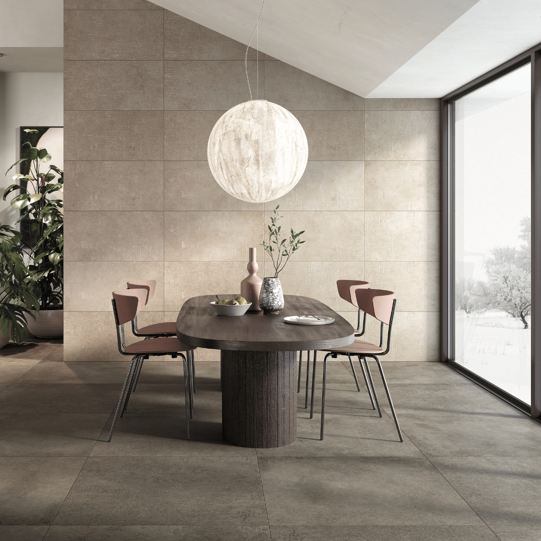 Rondine Loft Taupe Concrete Effect 20mm Italian Outdoor Porcelain Slab Tile 100x100cm