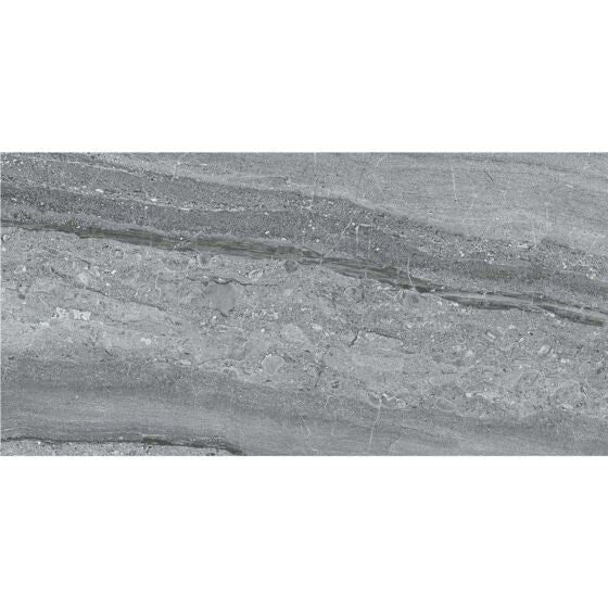 Laurent Grey Matt Ceramic Marble Effect Wall Tile 30x60cm-Verona-P12879