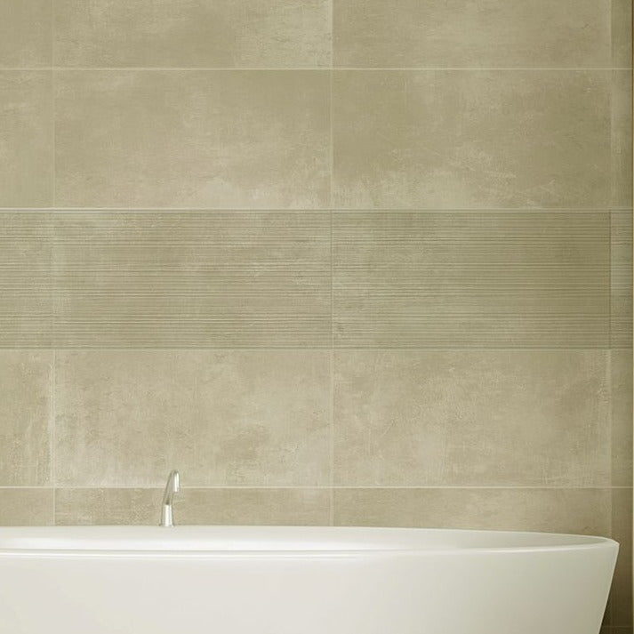 Loft Cream Waves Decor Porcelain Tile 30x60cm-Verona-P11039
