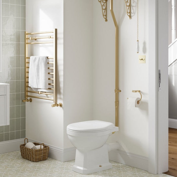 Vinho Soft Close Toilet Seat - Satin White Wood Effect
