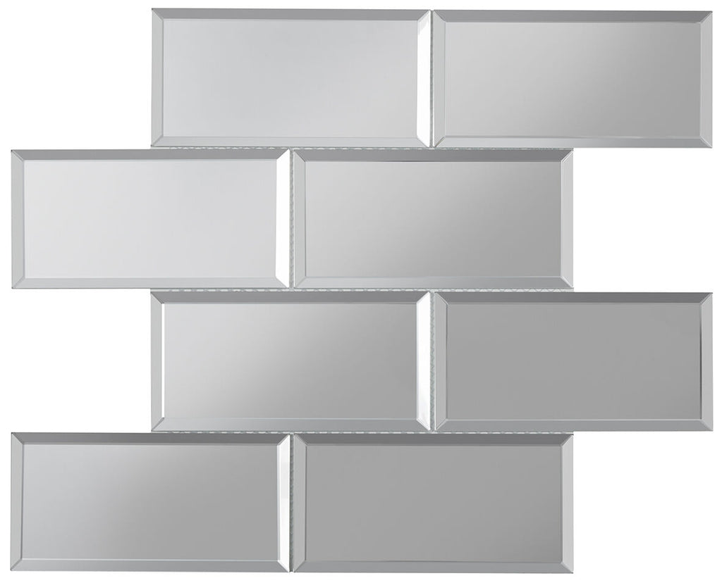 Lumiere Bevel Mirror Brick Mosaic 75x150mm-Verona-G30238