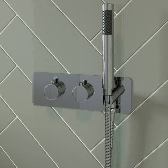 Lona Thermostatic Two Outlet Shower Valve with Handset