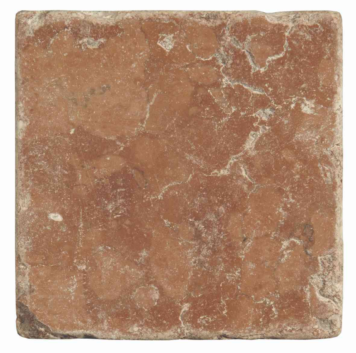Original Style Earthworks Rosso Tumbled Marble Tile 10x10cm