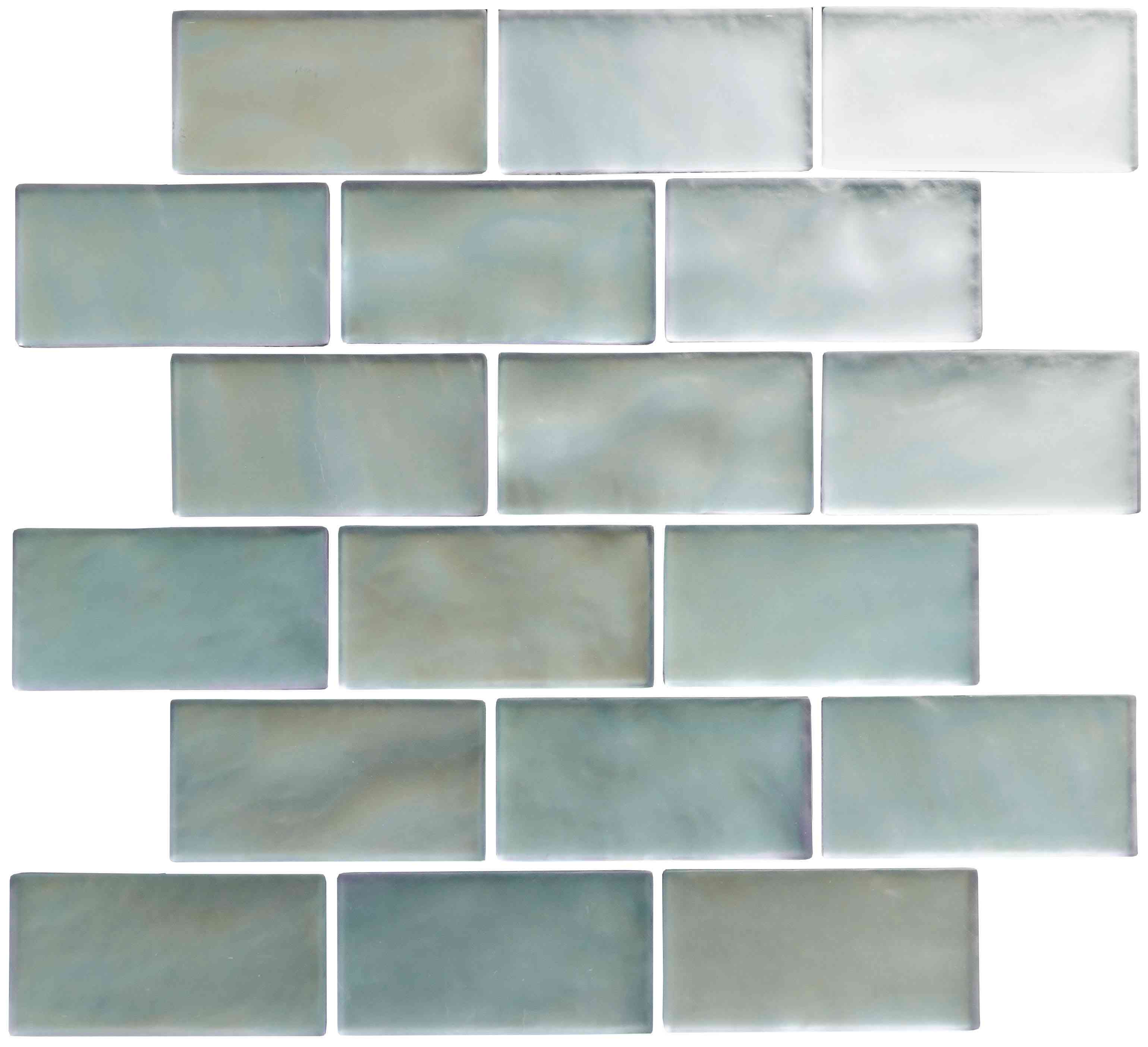 Original Style Glassworks Silver Frost Mosaic Radiance Tile 30x30cm
