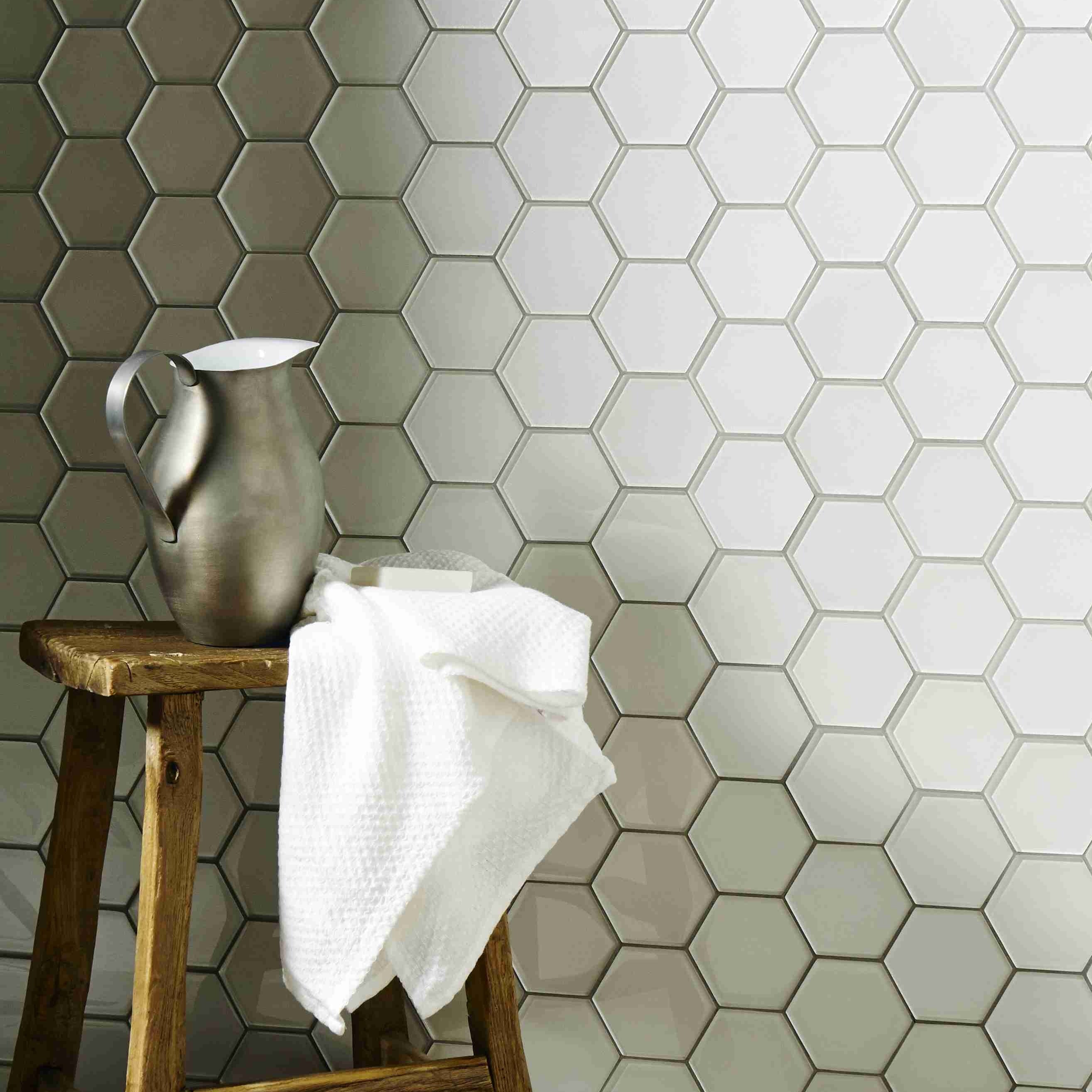 Original Style Glassworks Solinda Metallic Hexagon Mosaic Tile 30x30cm