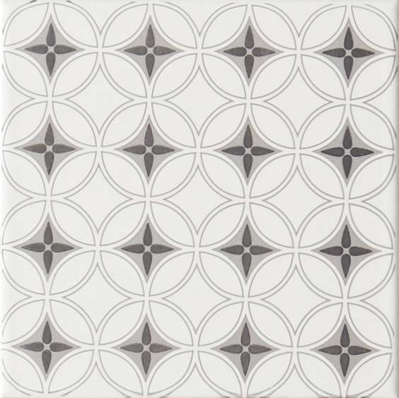 Original Style Odyssey Grey on Brilliant White Tile 15x15cm