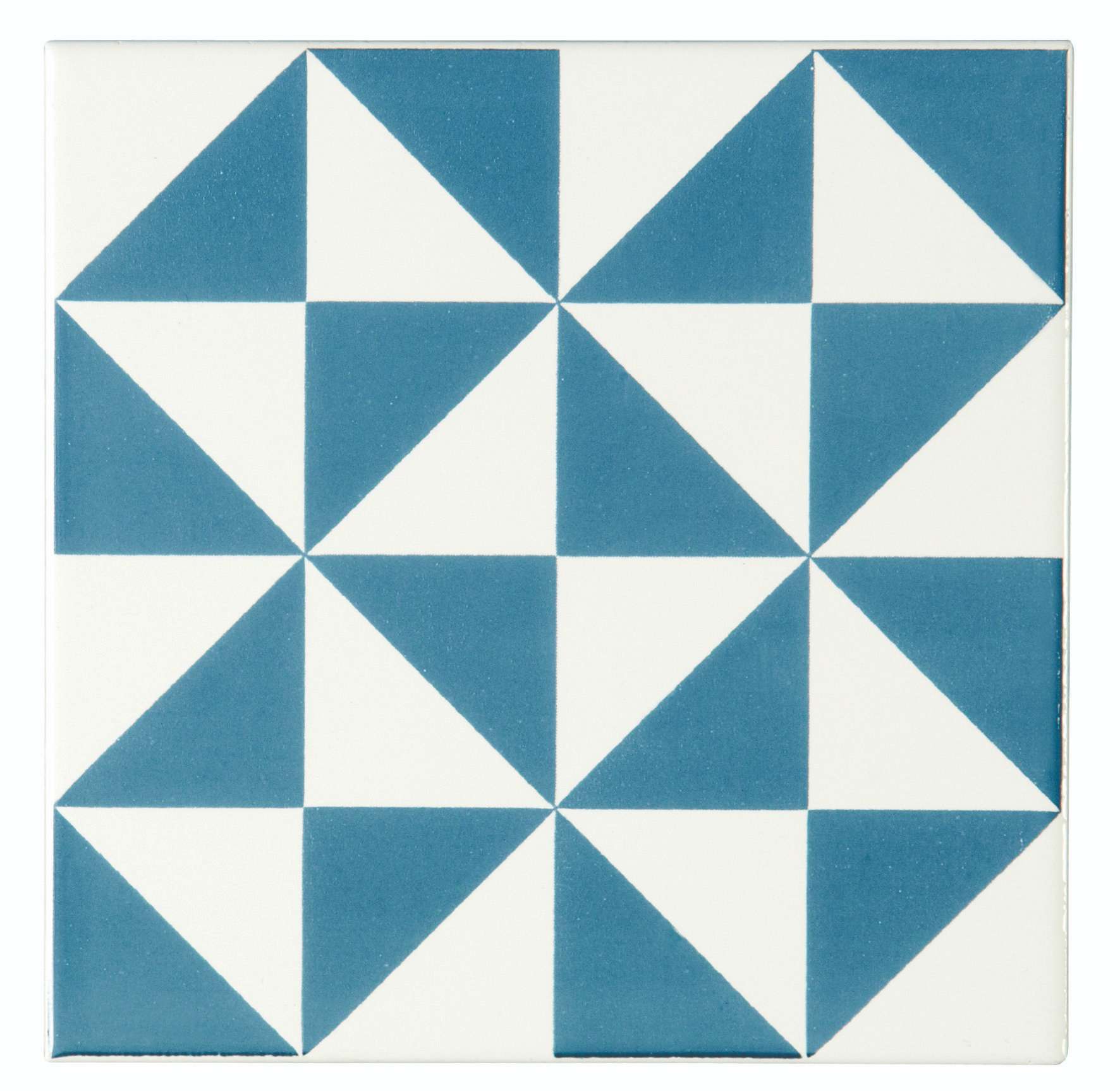 Original Style Odyssey Blue on Brilliant White Tile 15x15cm