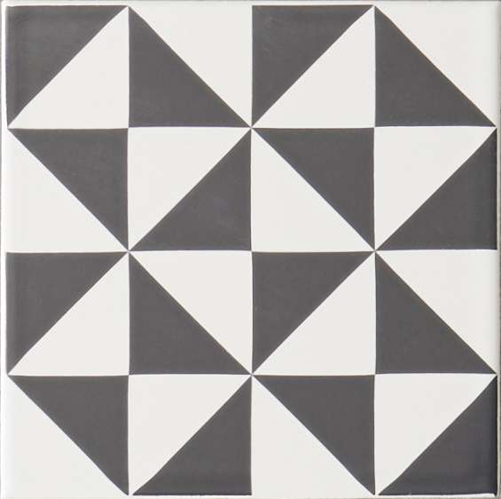 Original Style Odyssey Grey on Brilliant White Tile 15x15cm