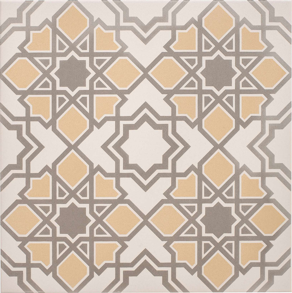 Original Style Odyssey Grande Bolero Yellow/Stone on Chalk Tile 30x30cm