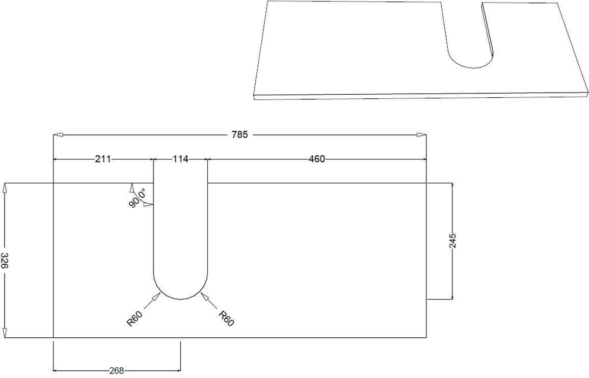 Tinto 900mm 2 Drawer Wall Hung Basin Unit (No Top) - Matt White