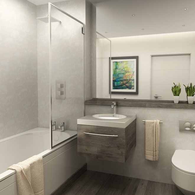 Perform Panel White Frost 1200x2400mm Bathroom Wall Panels