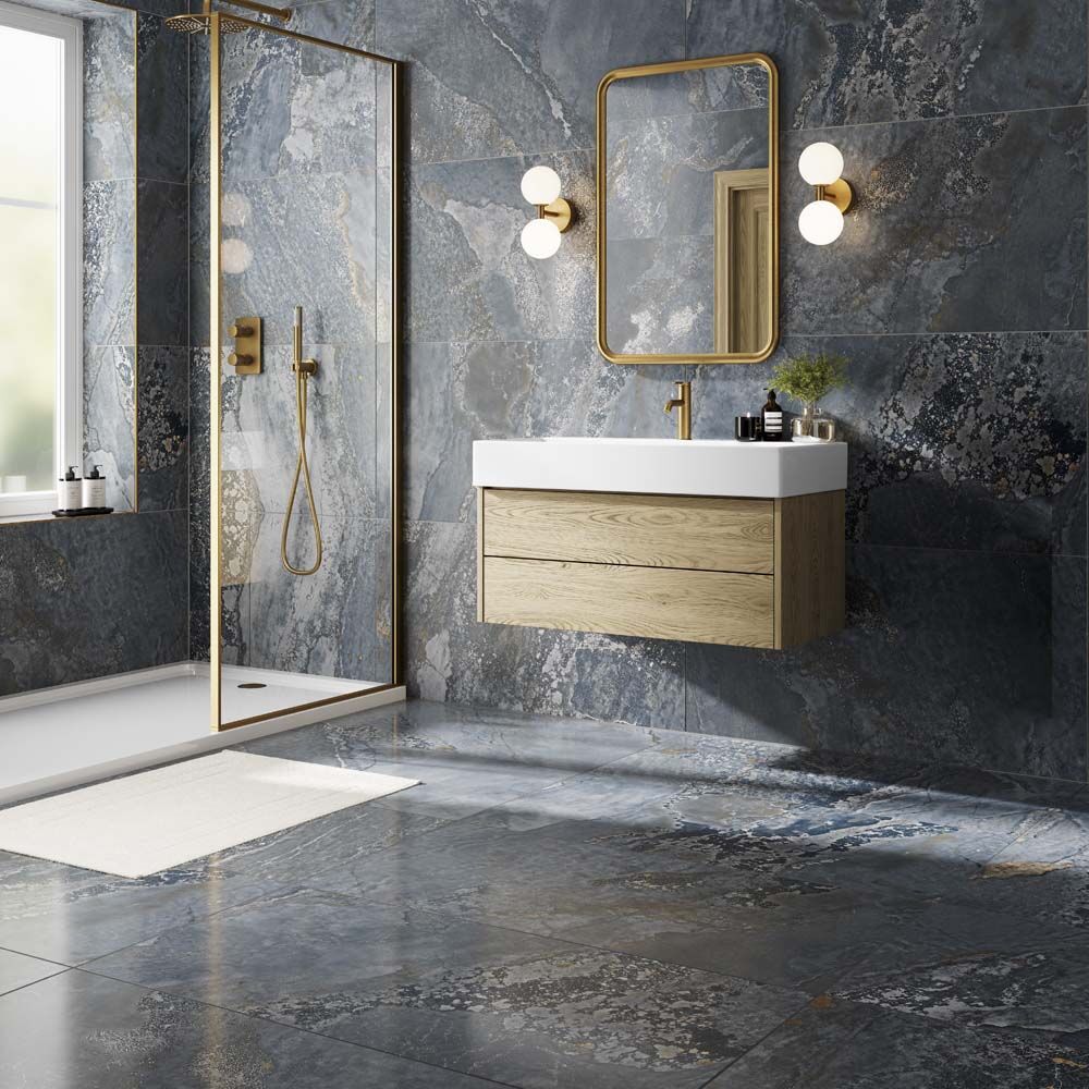 Planet Blue Glazed Polished Porcelain 1198x598mm-Verona-P14853