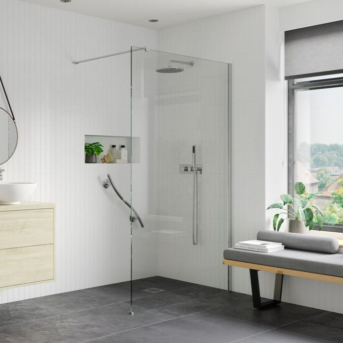 Max8plus 1200mm Wetroom Panel & Floor-to-Ceiling Pole