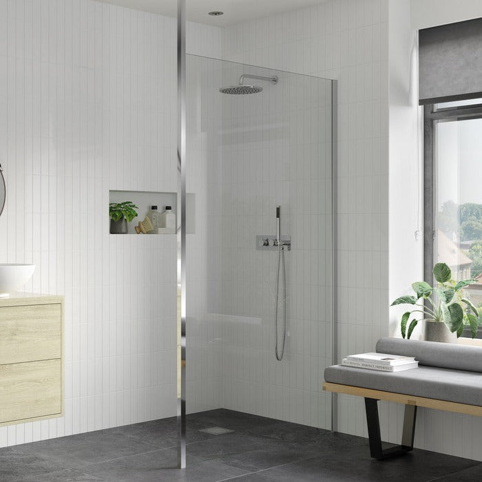 Max8plus 900mm Wetroom Panel & Floor-to-Ceiling Pole