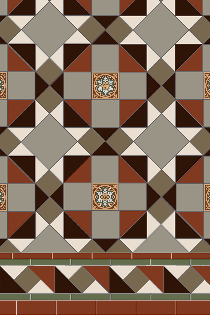 Original Style Victorian Rochester 5 colour Pattern