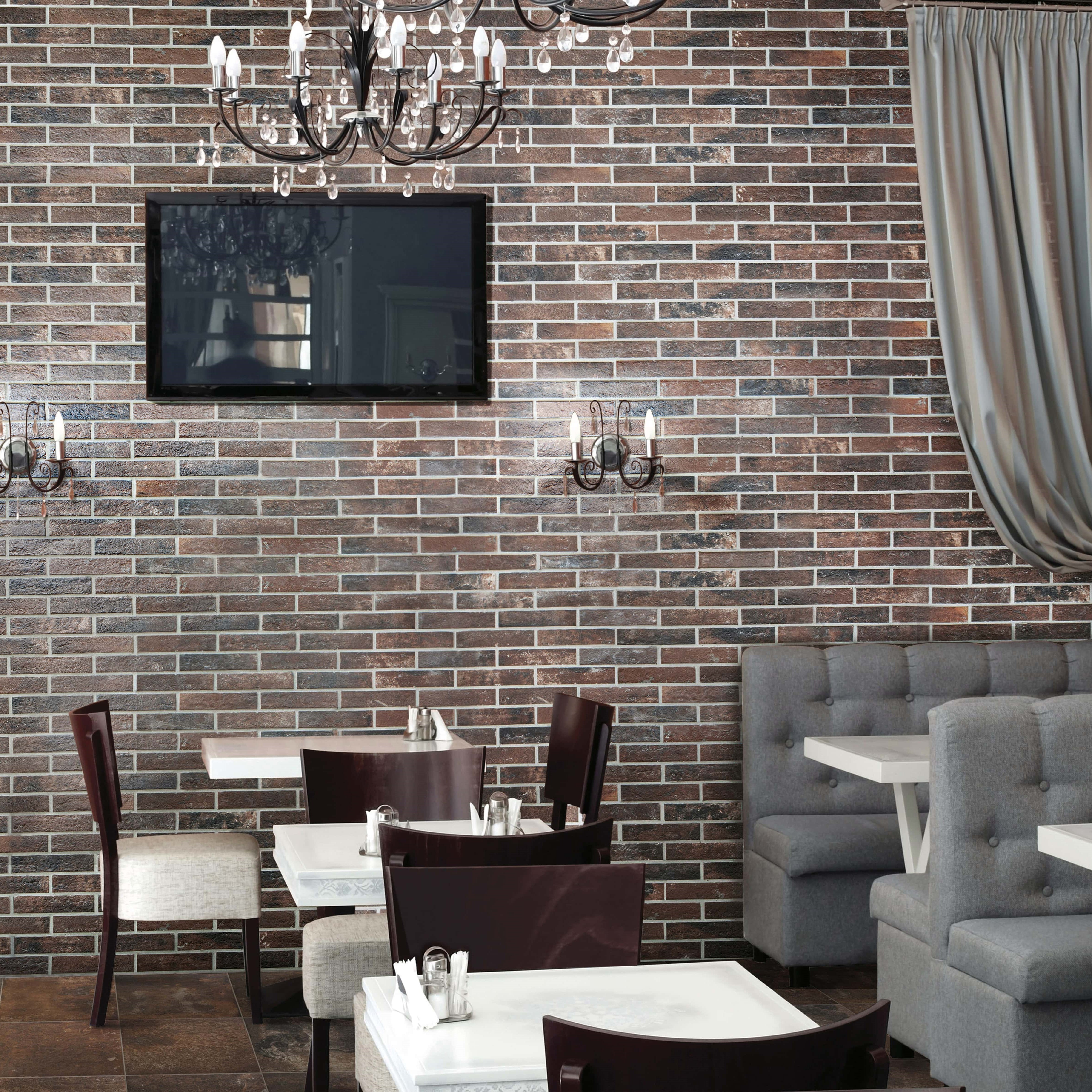 Rondine Bristol Umber Brick Slips 6x25cm