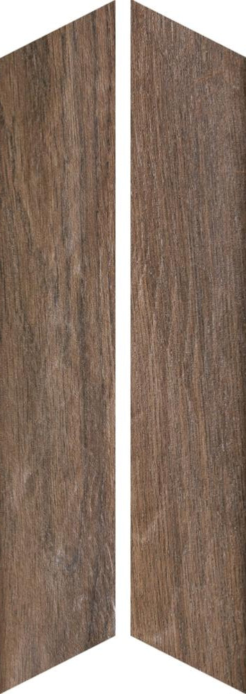 Rondine Vintage Chevron Brune Wood Effect Tile 7.5x40.7cm