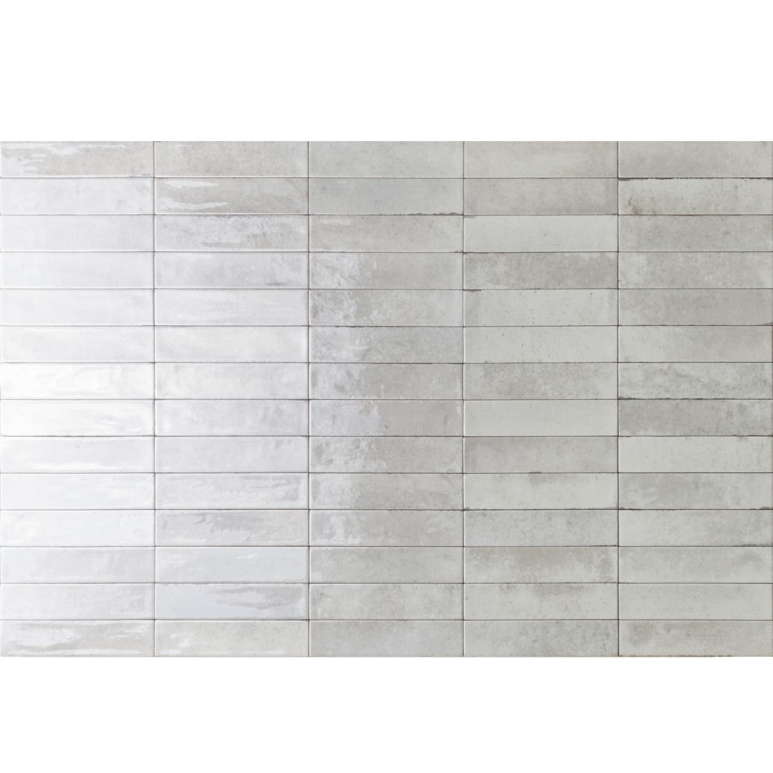 Soho Light Grey Brick Effect Wall Tile 6x25cm