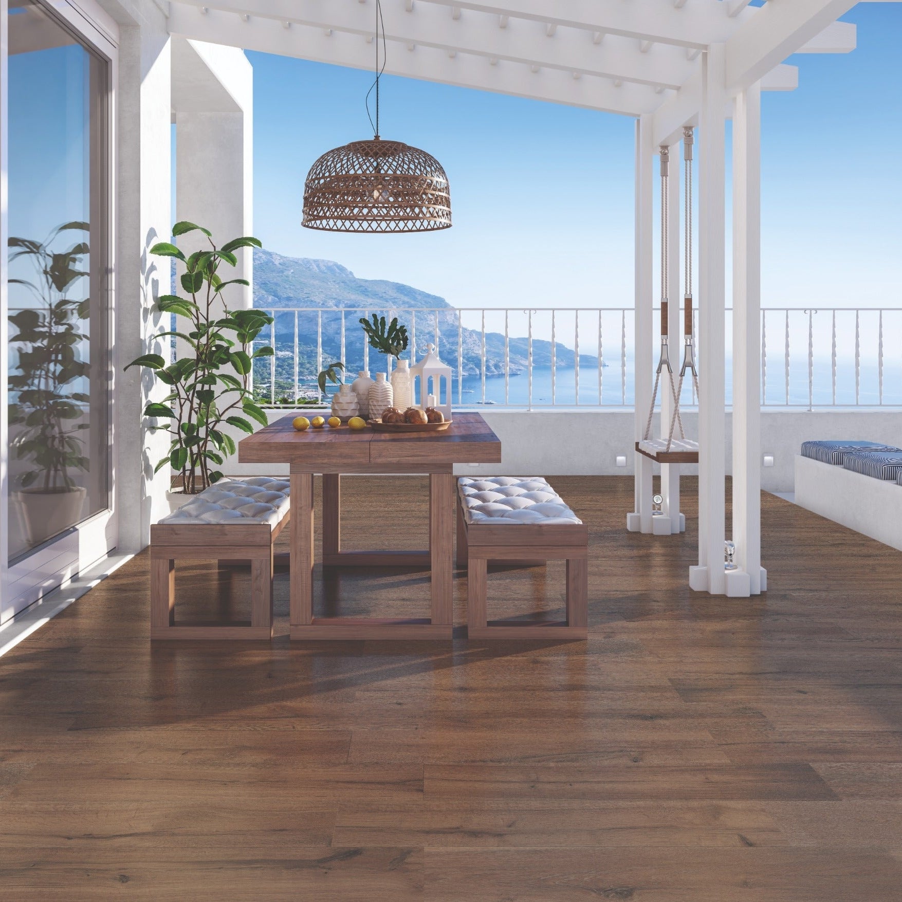 Soul Dark Oak Wood Effect Porcelain Floor Tile 23.3x120cm