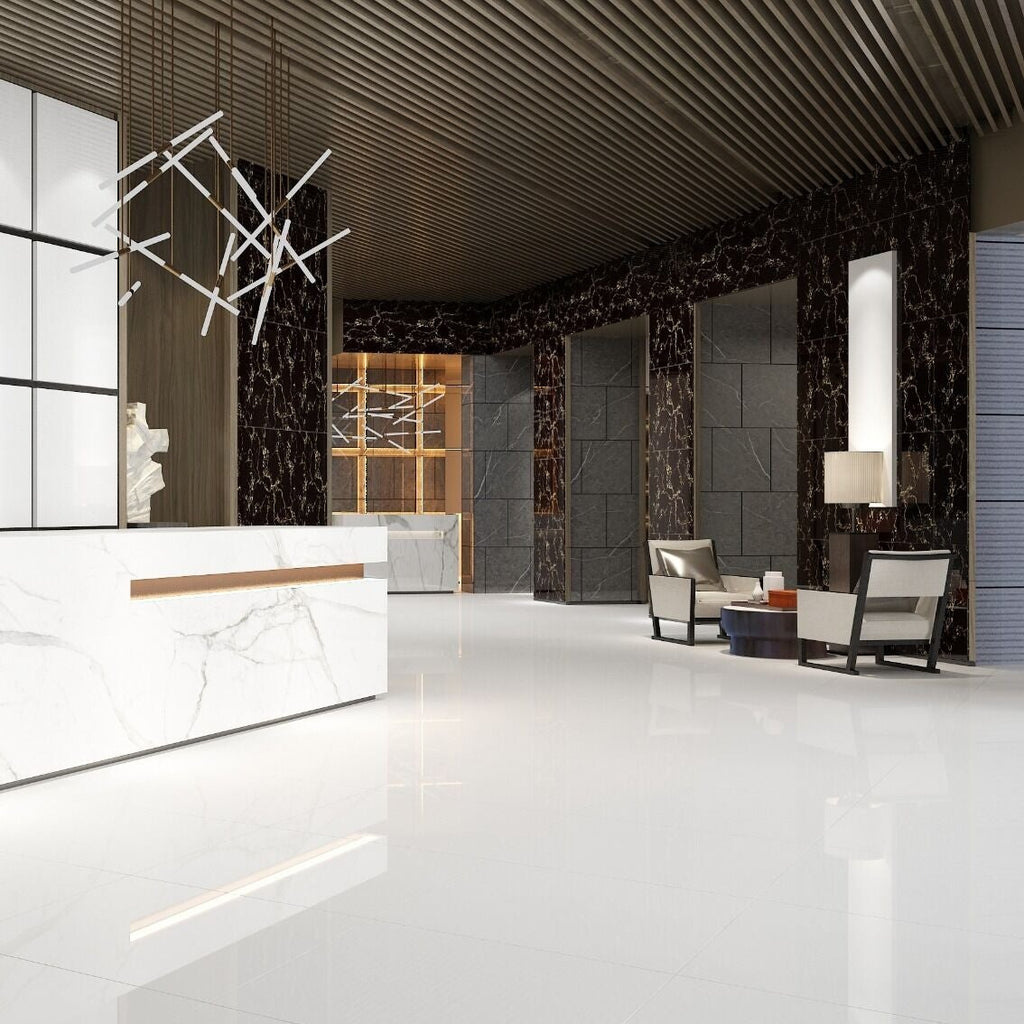 Space White Porcelain Tile 60x60cm-Verona-P10611
