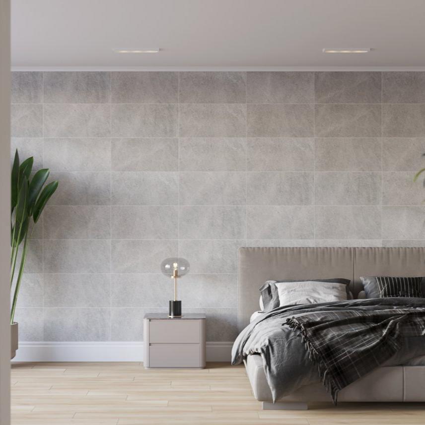 Supergrip Grey Anti Slip Stone Effect Porcelain Tile 30x60cm