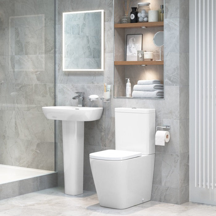 Tilly Rimless Close Coupled Fully Shrouded Short Projection WC & Soft Close Seat