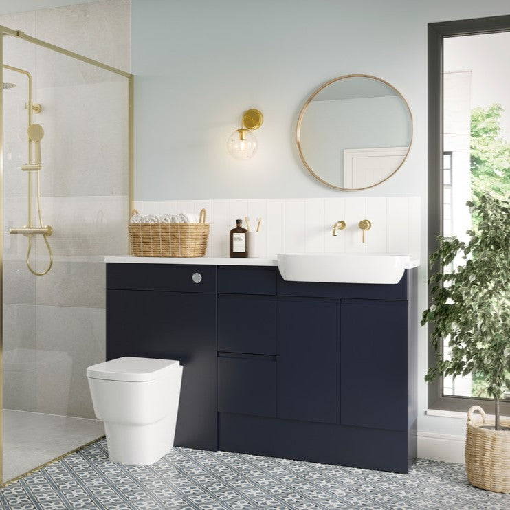 Valpolicella 600mm Basin Unit - Matt Indigo Blue