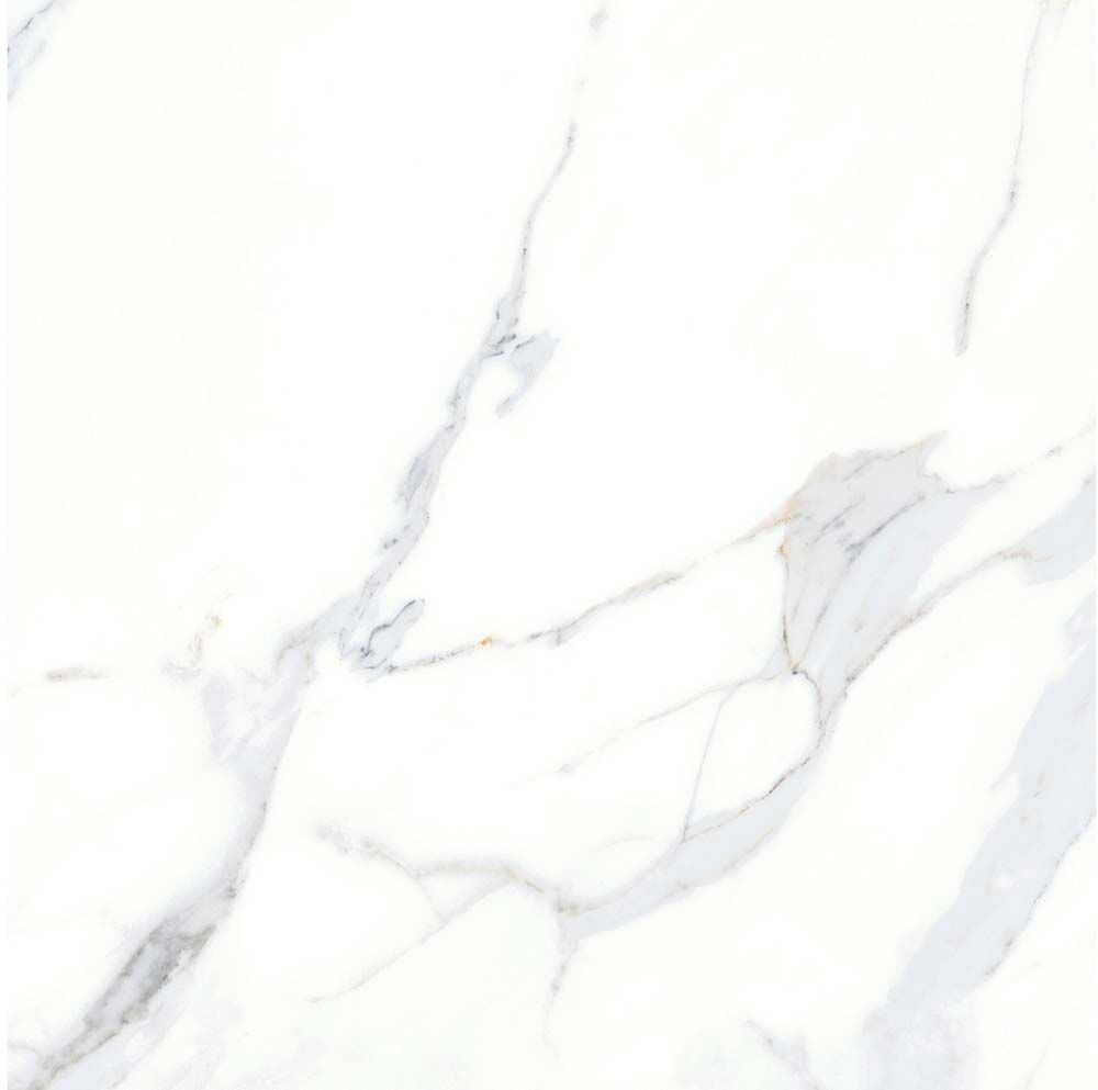 Hannah Polished Glazed Porcelain Marble Effect Wall and Floor Tile 60x60cm