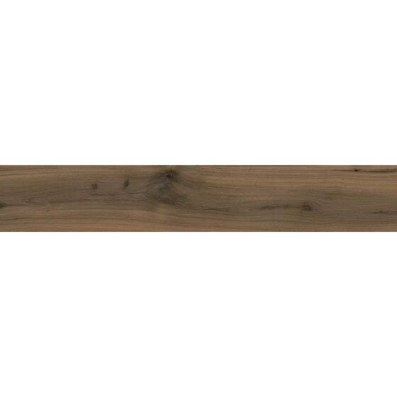 Kinabalu Walnut Wood Effect Matt Glazed Porcelain Wall & Floor Tile 20x120cm