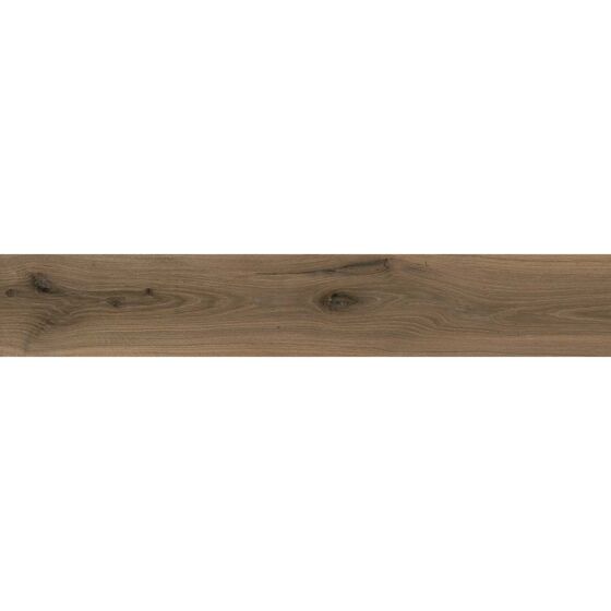 Kinabalu Walnut Wood Effect Matt Glazed Porcelain Wall & Floor Tile 20x120cm