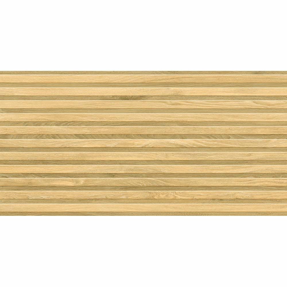 Kinabalu Light Oak Wood Effect Matt Glazed Porcelain Panel 60x120cm