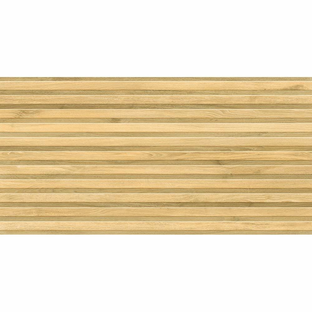 Kinabalu Light Oak Wood Effect Matt Glazed Porcelain Panel 60x120cm