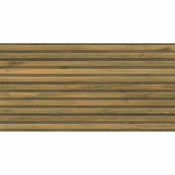 Kinabalu Dark Oak Wood Effect Matt Glazed Porcelain Panel 60x120cm