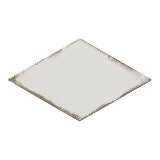 Vintage Rhomboid White Ceramic Wall Tile 15x26cm-Verona-P12206