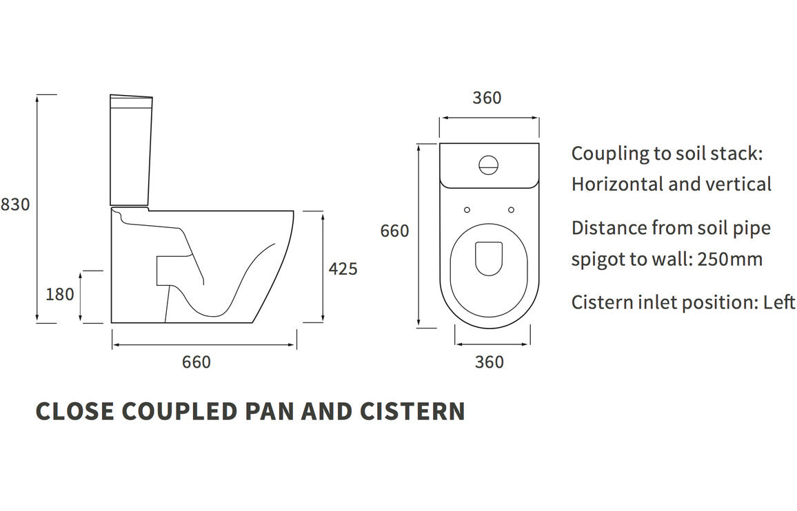 Colleen Close Coupled WC & Soft Close Seat