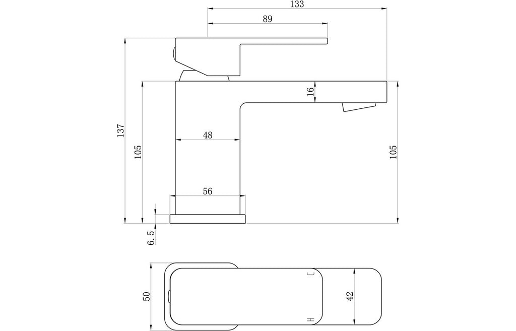 Adrio Basin Mixer & Waste - Chrome-Basin Taps-DITS1232-