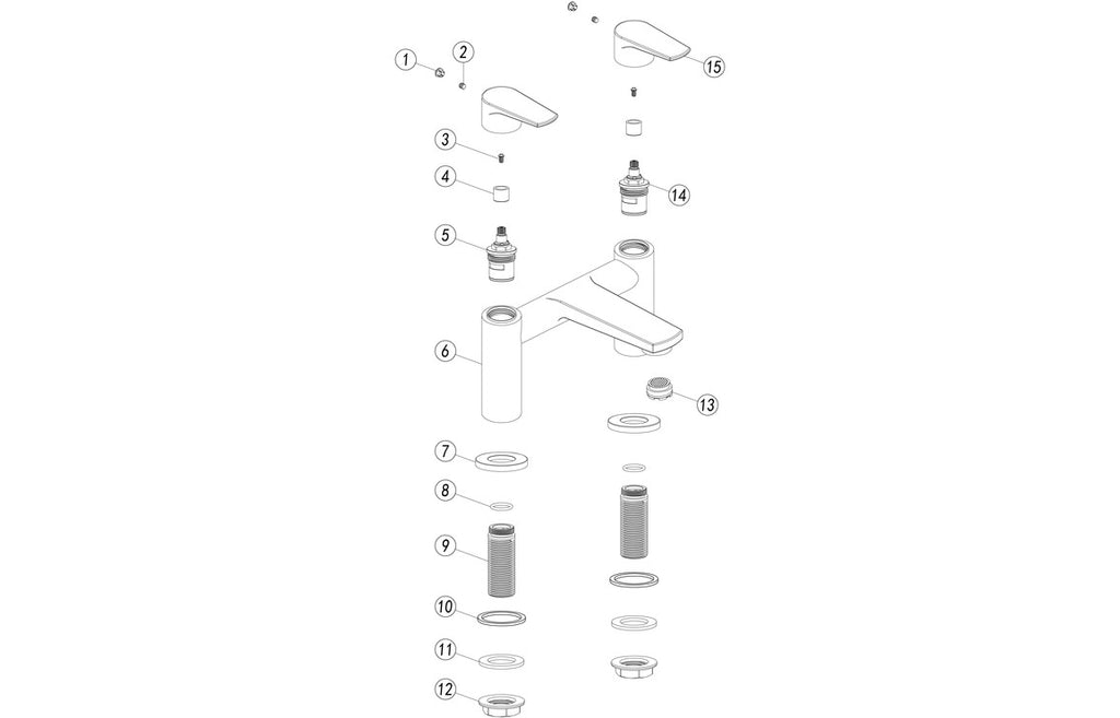Albury Bath Filler - Chrome-Bath Taps-CAPTA9402-