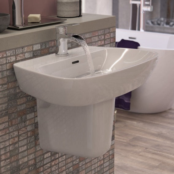 Amber 605x410mm 1TH Semi Recessed Basin-Basins-DIPBP1032-