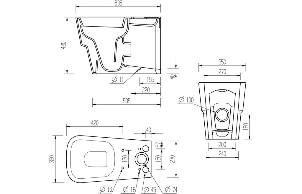 Amber Close Coupled WC & Soft Close Seat-Toilets-DIPTP0092-