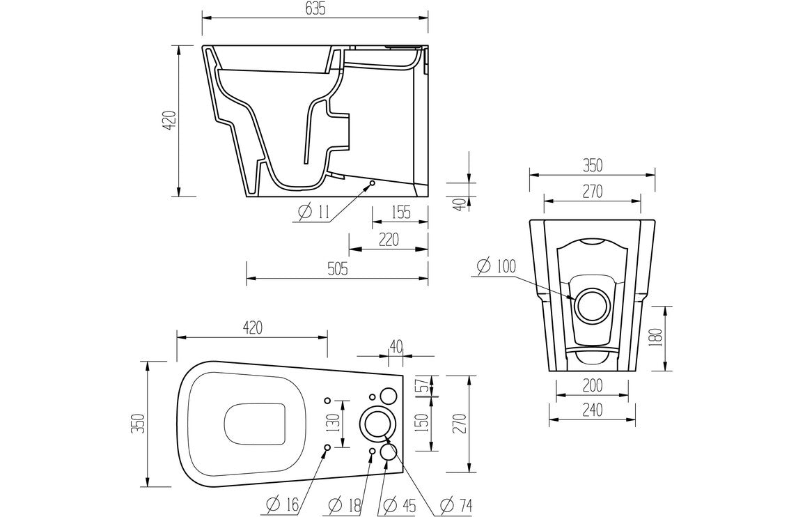 Amber Close Coupled WC & Soft Close Seat-Toilets-DIPTP0092-