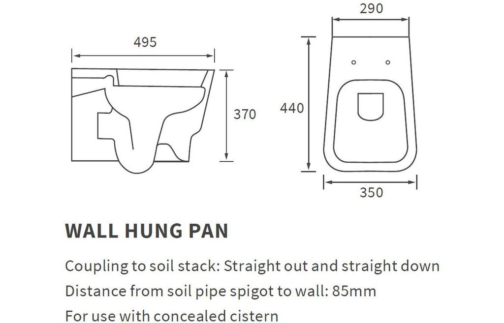 Amber Wall Hung WC & Soft Close Seat-Toilets-DIPTP0244-