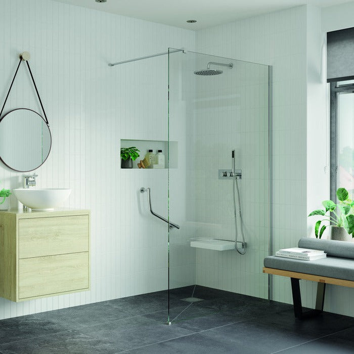Angled 40cm Grab Rail - Matt Black-Enclosure Accessories-DIAC0194-