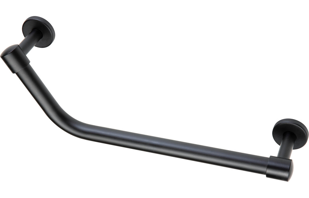 Angled 40cm Grab Rail - Matt Black-Enclosure Accessories-DIAC0194-
