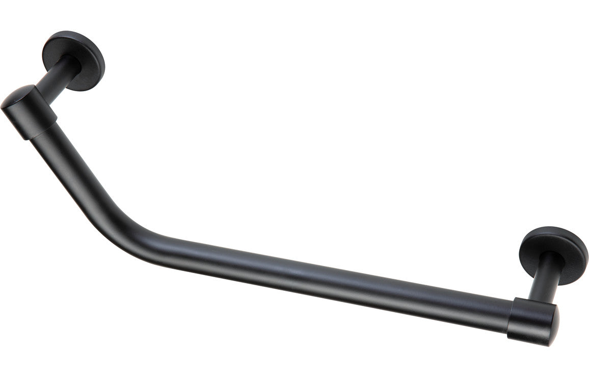 Angled 40cm Grab Rail - Matt Black-Enclosure Accessories-DIAC0194-