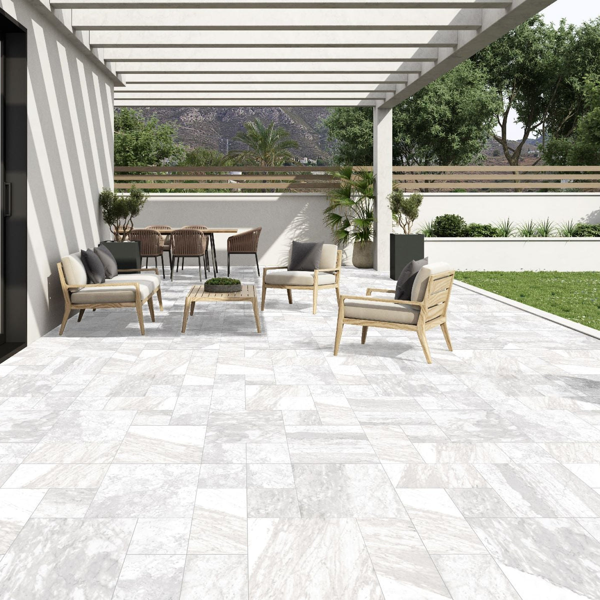 Arizona White Opus Modular Porcelain Floor Tile Set