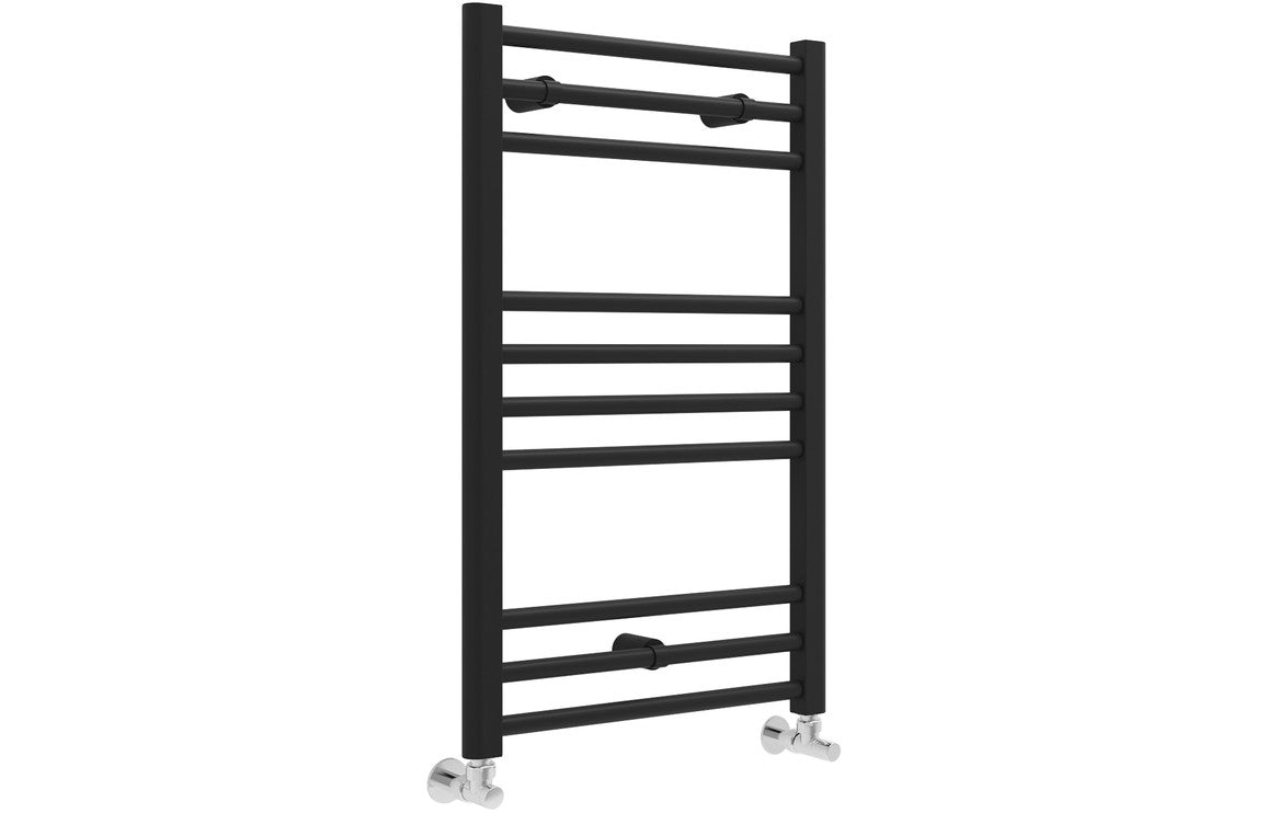 Aswan Straight 30mm Ladder Radiator-Heating-DIRA0154-500x800mm-Black-