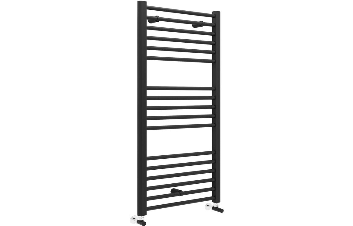 Aswan Straight 30mm Ladder Radiator-Heating-DIRA0154-600x1200mm-Black-