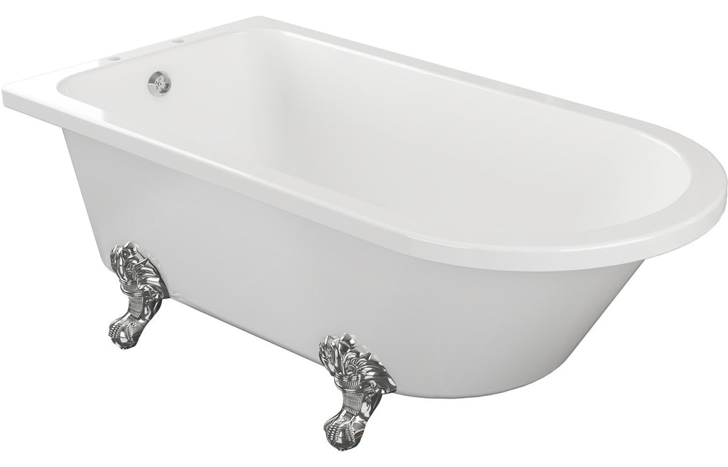 Avon Freestanding Bath 1500mm with chrome claw feet.-Baths-DIBFP2024-