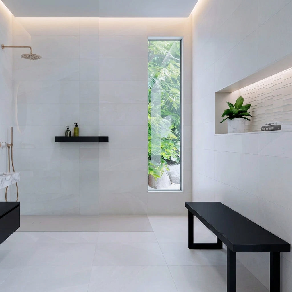 Baltic White Porcelain Floor Tile 60x60cm