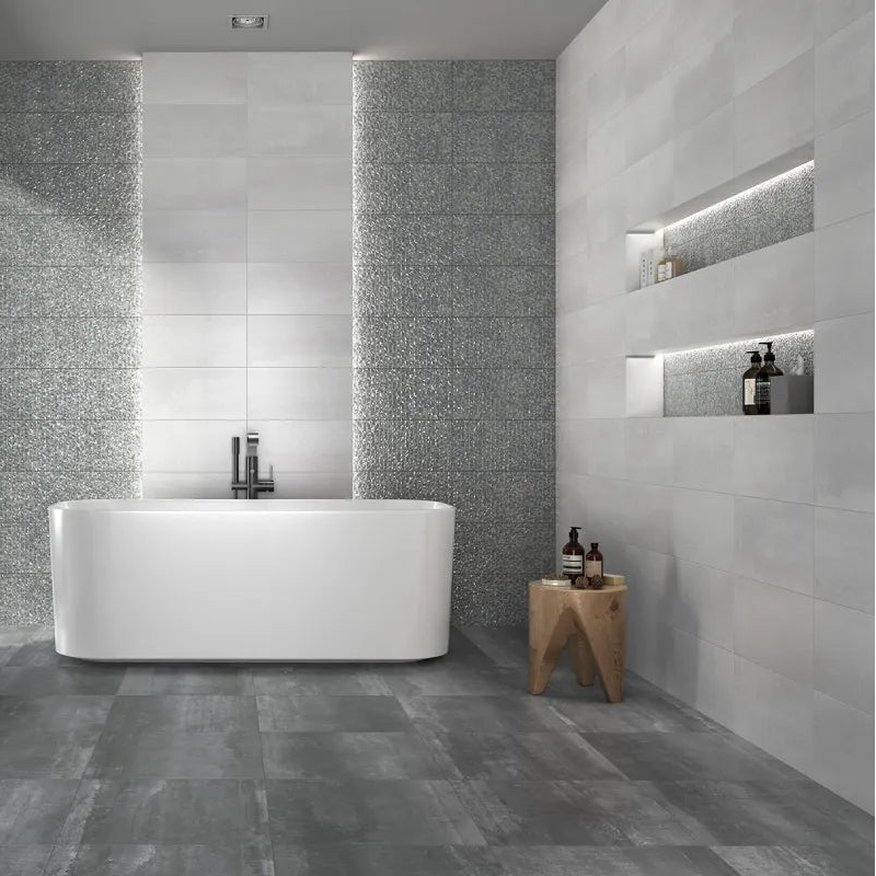 Barrington White Ceramic Wall Tile 25x50cm